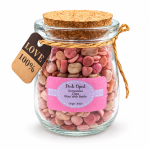 Pink Opal Gemstones Mini Chips Glass Wish Bottle 75mm